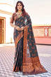 Load image into Gallery viewer, Demanding Black Banarasi Silk Saree With Pretty Blouse Piece Bvipul