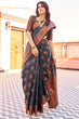 Load image into Gallery viewer, Demanding Black Banarasi Silk Saree With Pretty Blouse Piece Bvipul