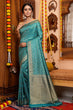 Load image into Gallery viewer, Elegant Firozi Kanjivaram Silk With Trendy Blouse Piece Bvipul