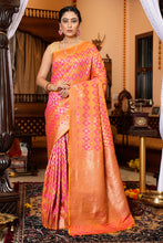 Load image into Gallery viewer, Flaunt Pink Kanjivaram Silk With Smashing Blouse Piece Bvipul