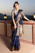 Load image into Gallery viewer, Elaborate Navy Blue Soft Silk Saree with Classic Blouse Piece Bvipul