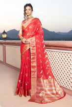 Load image into Gallery viewer, Unequalled Red Soft Silk Saree with Ideal Blouse Piece Bvipul