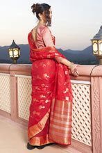 Load image into Gallery viewer, Unequalled Red Soft Silk Saree with Ideal Blouse Piece Bvipul