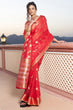 Load image into Gallery viewer, Unequalled Red Soft Silk Saree with Ideal Blouse Piece Bvipul