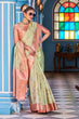 Load image into Gallery viewer, Splendiferous Pista Organza Silk Saree With Amiable Blouse Piece Bvipul