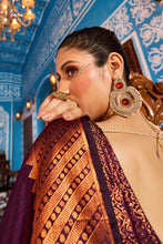 Load image into Gallery viewer, Radiant Purple Banarasi Silk Saree With Exceptional Blouse Piece Bvipul