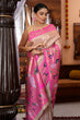 Load image into Gallery viewer, Blooming Baby Pink Paithani Silk Saree With Surpassing Blouse Piece Bvipul