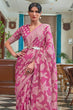 Load image into Gallery viewer, Gorgeous Pink Lucknowi work Silk Saree With Fancifull Blouse Piece Bvipul
