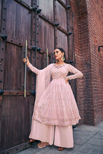 Load image into Gallery viewer, Baby Pink Exclusive Embroidered Stitched Kurta with Palazzo Set Collection ClothsVilla.com