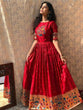 Load image into Gallery viewer, Red Color Banarasi Silk Pethani Gown Clothsvilla