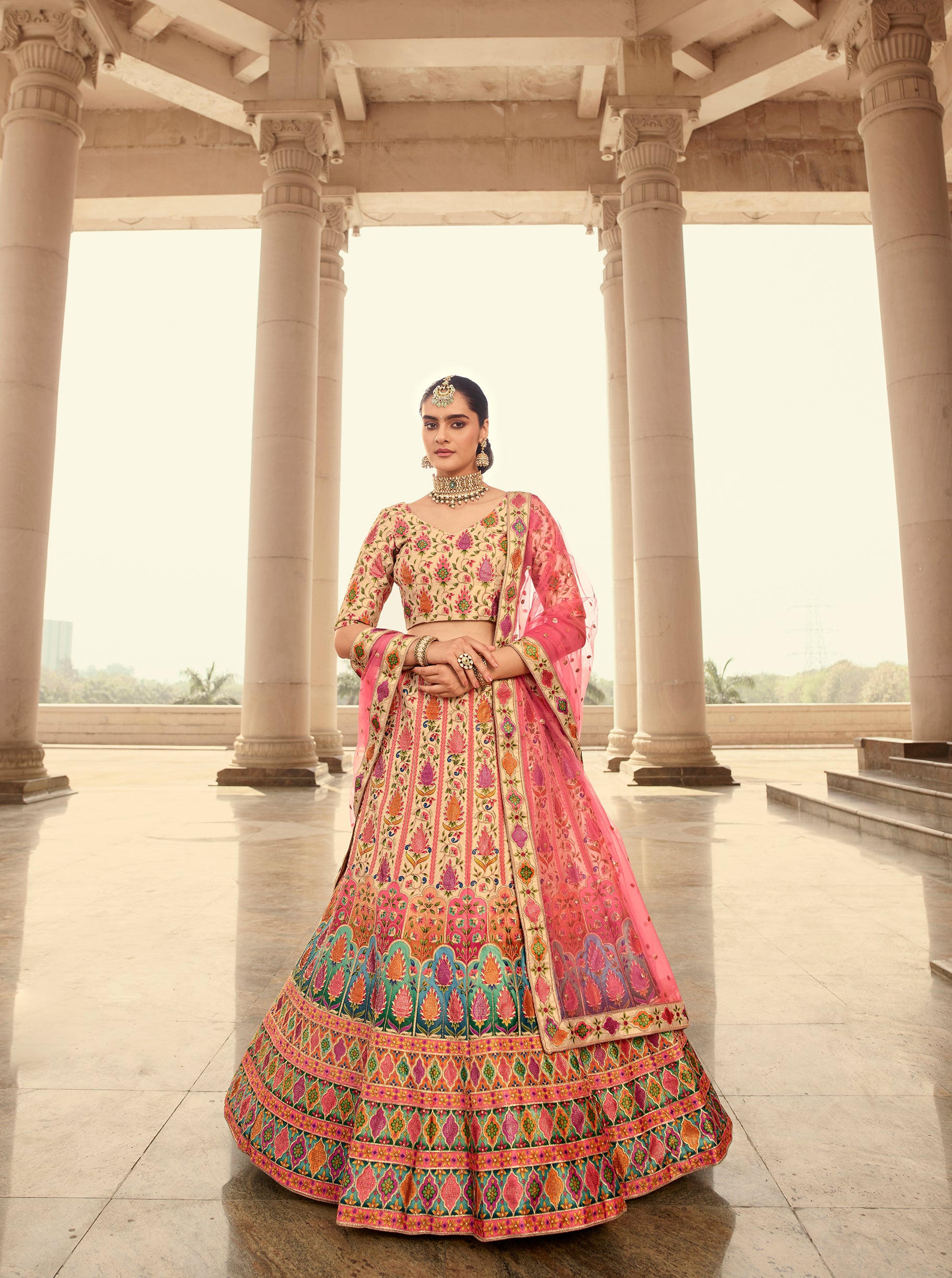Beautiful Designer Lehenga Choli Suits Pakistani Indian Wedding Party Wear Ready Made Heavy Embroidery Work Lehenga Choli Suits ClothsVilla Main image