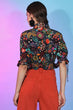 Load image into Gallery viewer, Beautiful Multi Color Crepe Self Design Collar Pattern Top For Womens ClothsVilla.com