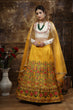 Load image into Gallery viewer, Beautiful Mustard Yellow Colored Party Wear Embroidered Thai Silk Lehenga Choli ClothsVilla