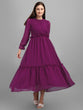 Load image into Gallery viewer, Beautiful Purple Color Dreamy Flowy Dress Clothsvilla