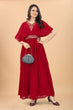 Load image into Gallery viewer, Beautiful Red Color Fancy Pleated Designer Gown Clothsvilla