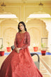 Load image into Gallery viewer, Beautiful Sequence Work Dusty orange With Multicolor Gown With Koti Clothsvilla