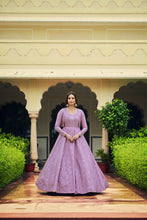 Load image into Gallery viewer, Beautiful Sequence Work Light Purple Color Gown With Koti Clothsvilla
