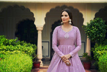 Load image into Gallery viewer, Beautiful Sequence Work Light Purple Color Gown With Koti Clothsvilla