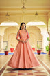 Load image into Gallery viewer, Beautiful Sequence Work Peach Color Gown With Koti Clothsvilla