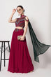 Load image into Gallery viewer, Beautiful Deep Pink Crush Pattern Lehenga Choli ClothsVilla.com