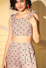 Load image into Gallery viewer, Beige Beautiful Printed Designer Readymade Co-Ords Set Collection ClothsVilla.com