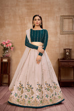 Load image into Gallery viewer, Beige Embroidered Art Silk Wedding Wear Lehenga Choli ClothsVilla