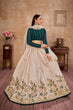 Load image into Gallery viewer, Beige Embroidered Art Silk Wedding Wear Lehenga Choli ClothsVilla