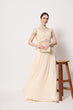 Load image into Gallery viewer, Beige Georgette Crush Pattern On Lehenga Choli ClothsVilla.com