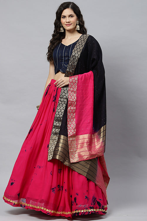 Best Indian Designer Traditional Silk Pink Lehenga Choli Collection ClothsVilla.com