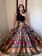 Load image into Gallery viewer, Black Color Weaving Zari Work Banarasi Silk Co-ord Set Lehenga With Georgette Choli Clothsvilla
