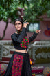 Load image into Gallery viewer, Black Color Embroidered Lehenga Choli For Navratri ClothsVilla