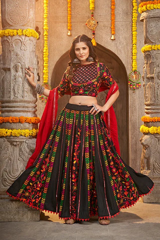Black Exclusive Navratri Festival Wear Best Chaniya Choli Collection ClothsVilla.com