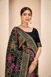Load image into Gallery viewer, Black Festive Wear Banarasi With Patola Woven Banarasi Silk Saree ClothsVilla
