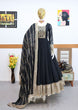 Load image into Gallery viewer, Black Gown in Faux Georgette with Embroidery Sequence Work ClothsVilla