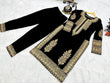 Load image into Gallery viewer, Black Salwar Suit in Velvet with Embroidery and Sequence Work ClothsVilla.com