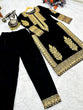 Load image into Gallery viewer, Black Salwar Suit in Velvet with Embroidery and Sequence Work ClothsVilla.com