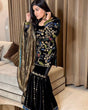 Load image into Gallery viewer, Black Sharara Sets in Velvet with Embroidery Sequence Work ClothsVilla