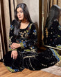 Load image into Gallery viewer, Black Sharara Sets in Velvet with Embroidery Sequence Work ClothsVilla