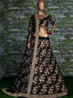 Load image into Gallery viewer, Hypnotic Black Colored Wedding Wear Embroidered Satin Lehenga Choli ClothsVilla