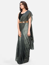 Load image into Gallery viewer, Blazeing Grey Ready to Wear Saree With Metal Belt ClothsVilla