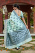 Load image into Gallery viewer, Blue Art Banarasi Silk Woven Saree With Blouse ClothsVilla
