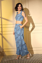 Load image into Gallery viewer, Blue Beautiful Printed Designer Ready to Wear Co-Ords Set Collection ClothsVilla.com