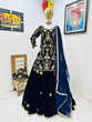 Load image into Gallery viewer, Blue Velvet Lehenga Choli with Embroidery Work Clothsvilla