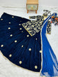 Load image into Gallery viewer, Blue Velvet Lehenga Choli with Embroidery Work Clothsvilla