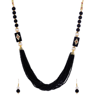 Brass Jewel Set (Black) ClothsVilla