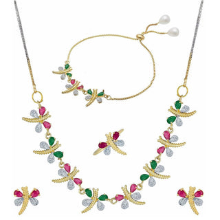 Brass Jewel Set (Multicolor) ClothsVilla