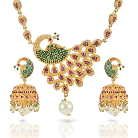 Brass Jewel Set (Multicolor) ClothsVilla Main image