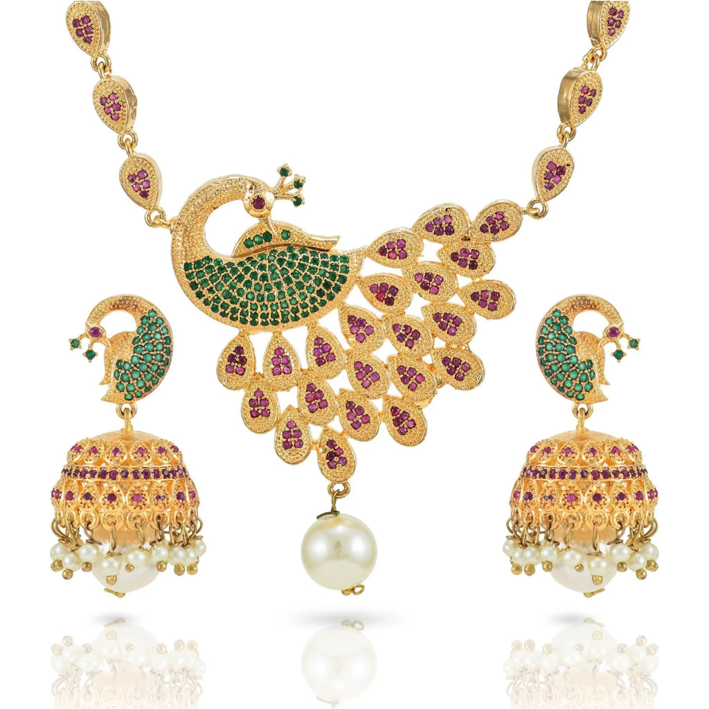 Brass Jewel Set (Multicolor) ClothsVilla