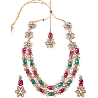 Brass Jewel Set (Multicolor) ClothsVilla
