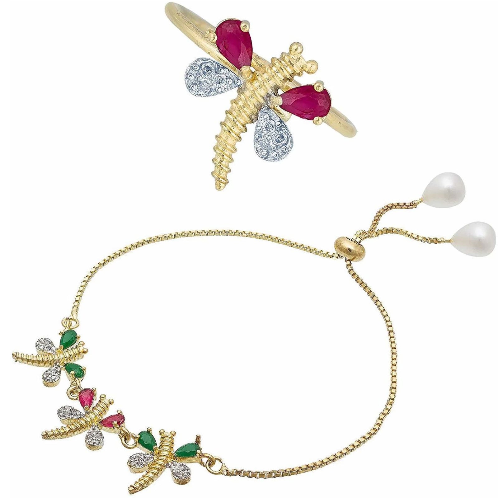 Brass Jewel Set (Multicolor) ClothsVilla